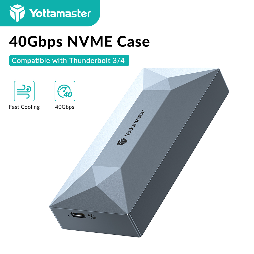 Thunderbolt 4 External Ssd 4Tb - Yottamaster 40Gbps NVMe SSD Enclosure USB4