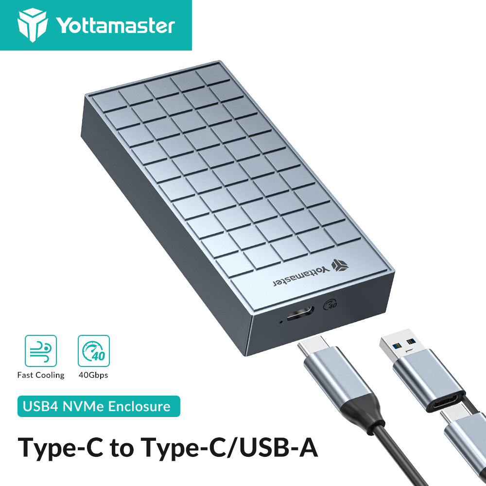 Thunderbolt 4 External Ssd 4Tb - Yottamaster 40Gbps M.2 NVMe SSD Enclosure