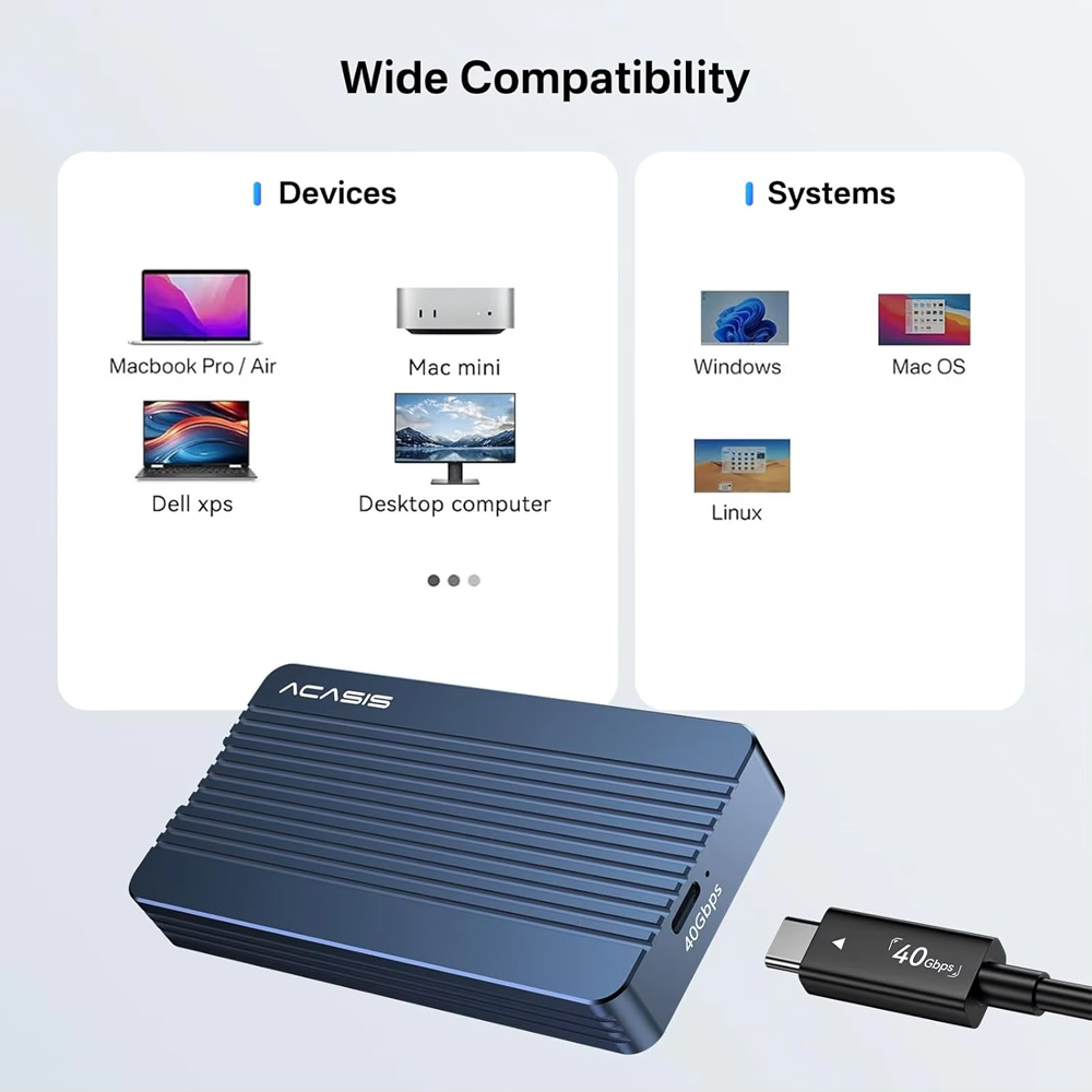 ACASIS 40Gbps M.2 NVMe SSD Enc - 8Tb M2 Nvme Ssd review and price