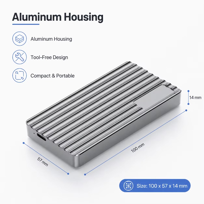 Aluminum M.2 NVMe SSD Enclosur - Usb4 40Gbps External Ssd 8Tb review and price